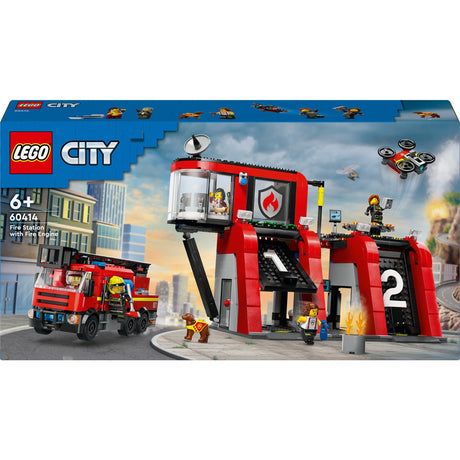 Estación de bomberos y camión de bomberos Lego City - 60414
