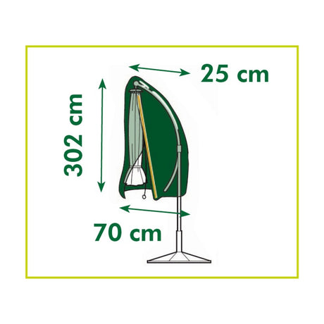 Funda para muebles de jardín Nature para sombrilla de pie (grande) (gris, 6030617)