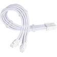 Silverstone sst-pp07e-eps8w-v2, cable de extensión eps 12v 8pin (4+4) (blanco, 30 centímetros)