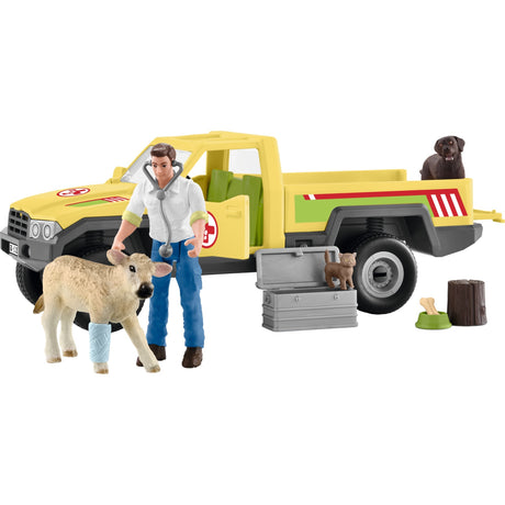 Set de figuras Schleich Farm World: visita al veterinario en la granja