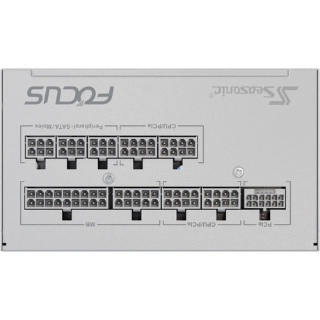 Fuente de alimentación modular Seasonic focus-gx-750-v4 atx3.0 de 750 vatios (blanca, 1x 12vhpwr, 2x pcie)