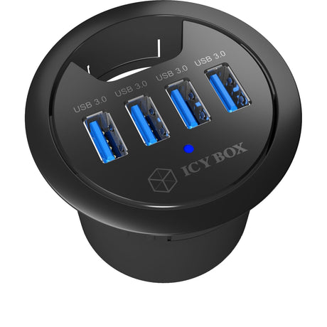 Concentrador USB Icy box ib-hub1403 (negro, 4x USB 3,0)