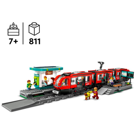 Lego city tranvía y estación de la ciudad - 60423