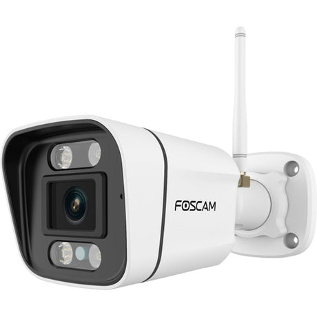 Foscam v5p, cámara wifi 3k 5mp dual banda con alarma sonora y luminosa (blanca)