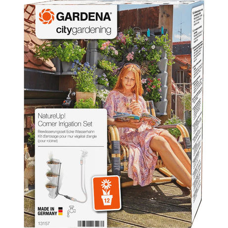 ¡Gardena naturaleza! sistema de riego por goteo para grifo de agua de esquina (13157-20)