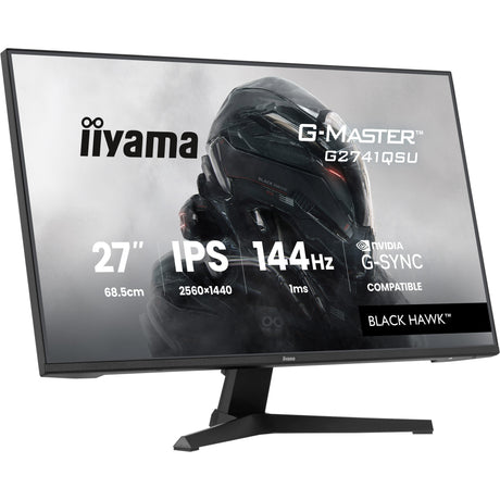 Iiyama G-Master Black Hawk G2741QSU-B1 27 monitor gaming (negro, HDMI, DisplayPort, 2x USB-A, USB-B, 144 Hz)