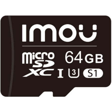 Tarjeta de memoria Imou microSD 64 GB (negra, clase 10, clase 3 (u3), v30)