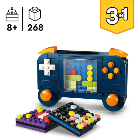 Lego® Creator modelo de juguete de consola de juegos retro 3 en 1: conviértalo en una máquina de escritorio o arcade - 31380