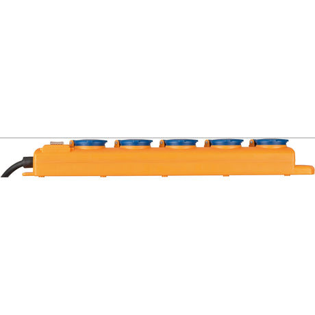 Brennerstuhl super-solid SL 554 el bloque de enchufe de mesa IP54 de 5 vías amarillo azul 2m H07RN-F3G1.5 con interruptor