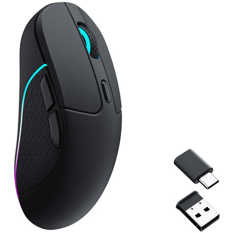 Ratón inalámbrico Keychron m3 (negro, 100 - 26.000 dpi, Bluetooth 5.1 | 2,4 GHz | cable USB tipo C)