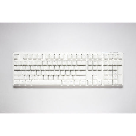 Teclado mecánico Ducky one 3 classic pure white rgb (blanco, diseño estadounidense (qwerty), cherry mx speed silver, 100%, led rgb, pbt de doble disparo, intercambiable en caliente, mecánica quack)