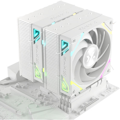 Enfriador de CPU Xyz PC Gear Thermax 6 Duo RGB (blanco, Arbb, Pwm)