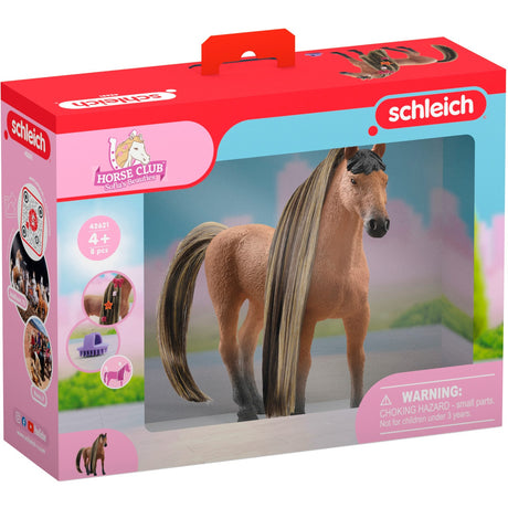 Schleich horse club - figura de juego del caballo de belleza de las bellezas de sofía akhal-teke-semental (42621)