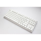 Teclado mecánico Ducky one 3 clásico blanco puro tkl rgb (blanco, diseño estadounidense (qwerty), rojo silencioso cherry mx, 80% (tkl), leds rgb, pbt de doble disparo, intercambiable en caliente, mecánica quack)