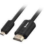Sharkoon HDMI > cable micro HDMI 2.0 (negro, 1 metro, 4k)