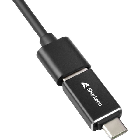 Sharkoon 3 puertos USB 3.2 gen 1 aluminio + estación de acoplamiento LAN gigabit (negro)
