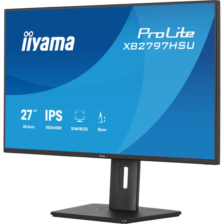 Monitor Iiyama prolite xb2797hsu-b1 27 (negro, 120 Hz, HDMI, display port, USB-C, audio)