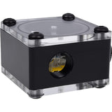 Alphacool eisflügel indicador de flujo g1 4 medidor de flujo cuadrado (negro)
