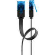 Cable plano Goobay cat 6a u utp (negro, 20 metros)