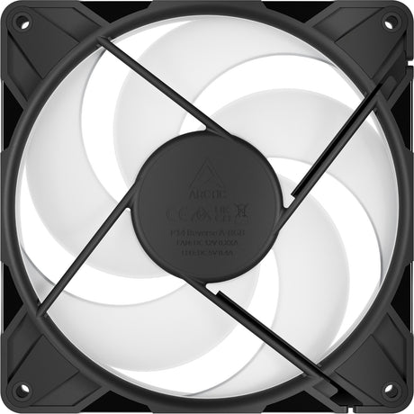 Ventilador de caja Arctic p14 pro inversa a-rgb (negro, 140 x 140 x 30 mm, pwm)