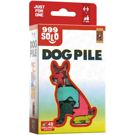 999games Juego de pensamiento de pila de perros de 999 juegos (holandés, 1 jugador, a partir de 7 años, 48 tareas)