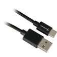 Sharkoon USB-A 2.0 - Cable USB-C (negro, 1,5 metros)