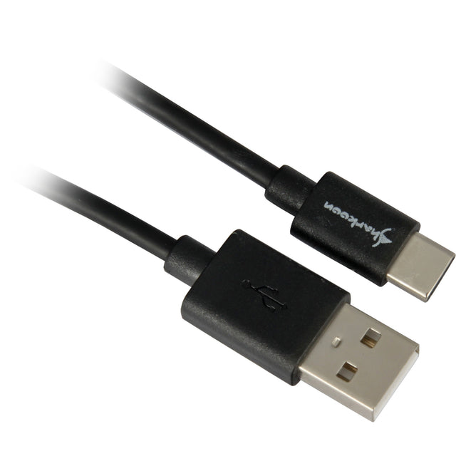 Sharkoon USB-A 2.0 - Cable USB-C (negro, 1,5 metros)