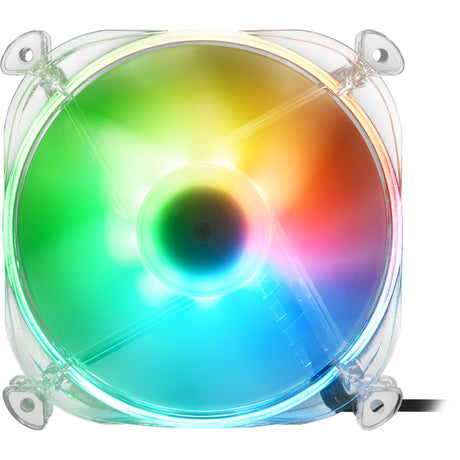 Ventilador de caja Sharkoon Shark Disc RGB (transparente, 120 x 120 x 25 mm)