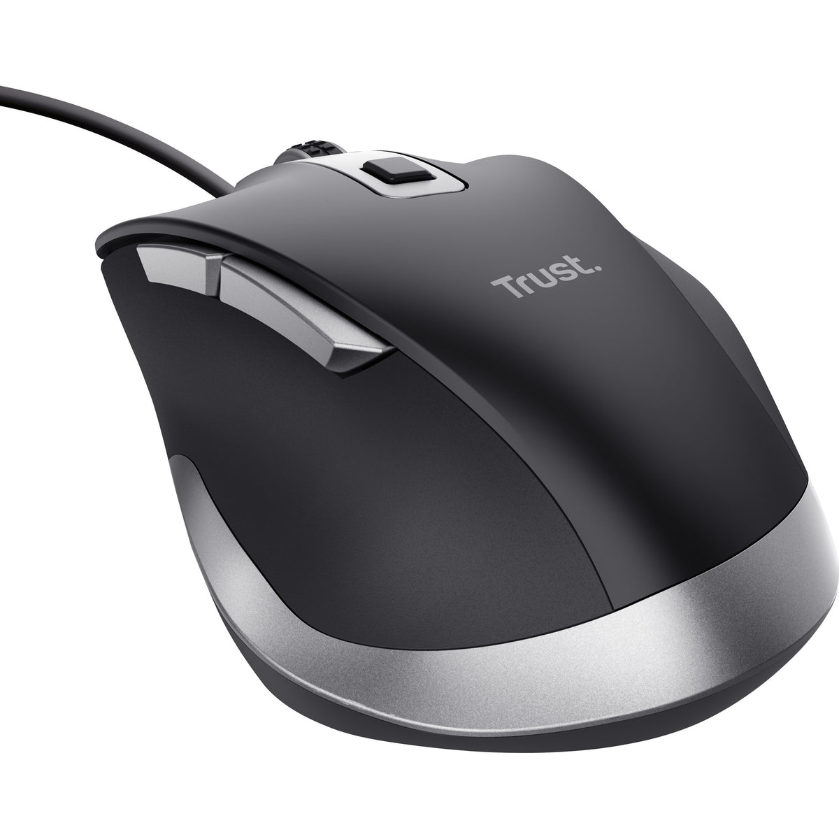 Ratón con cable Trust fyda (negro gris, 600 - 5000 dpi)