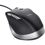 Ratón con cable Trust fyda (negro gris, 600 - 5000 dpi)