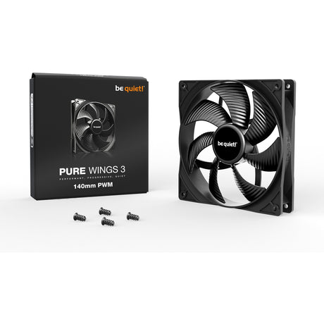 ¡Tranquilizarse! ventilador de caja pure Wings 3 pwm (negro, 140 x 140 x 25 mm)