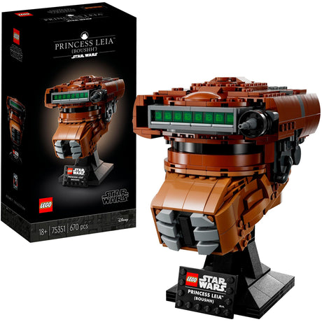 Lego star wars - juguete de construcción de casco de princesa leia (boushh) (75351)