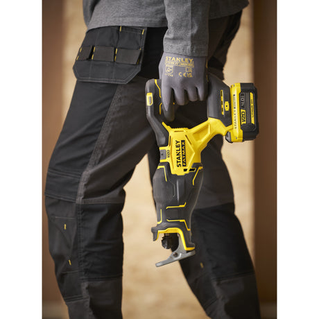 Sierra alternativa sin escobillas Stanley fatmax v20 18v (negra amarilla, batería y cargador no incluidos)