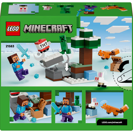 Kit de construcción de videojuego Lego Minecraft Steve's Taiga Adventure para niños - 21583