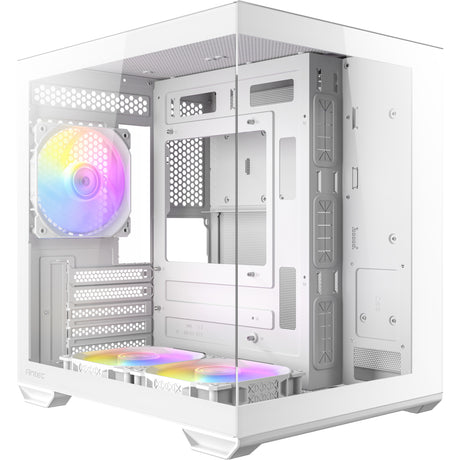 Carcasa mini torre antec cx60m argb (blanco | 3x usb-a | rgb | vidrio templado)