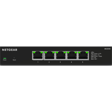 Conmutador Netgear Multi-Gigbit Ethernet Plus de 5 puertos 2.5G (MS305e) (negro, administrado)