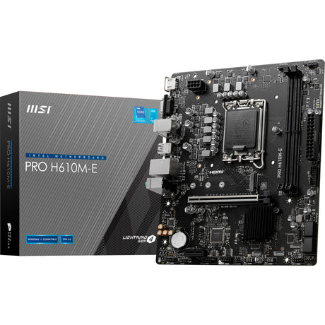 Placa base MSI Pro H610M-E Socket 1700 (GB-LAN, Sonido, µATX)