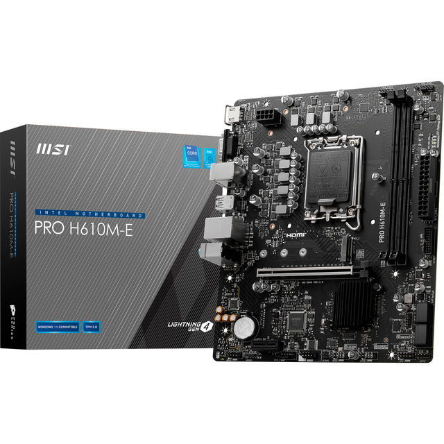 Placa base MSI Pro H610M-E Socket 1700 (GB-LAN, Sonido, µATX)