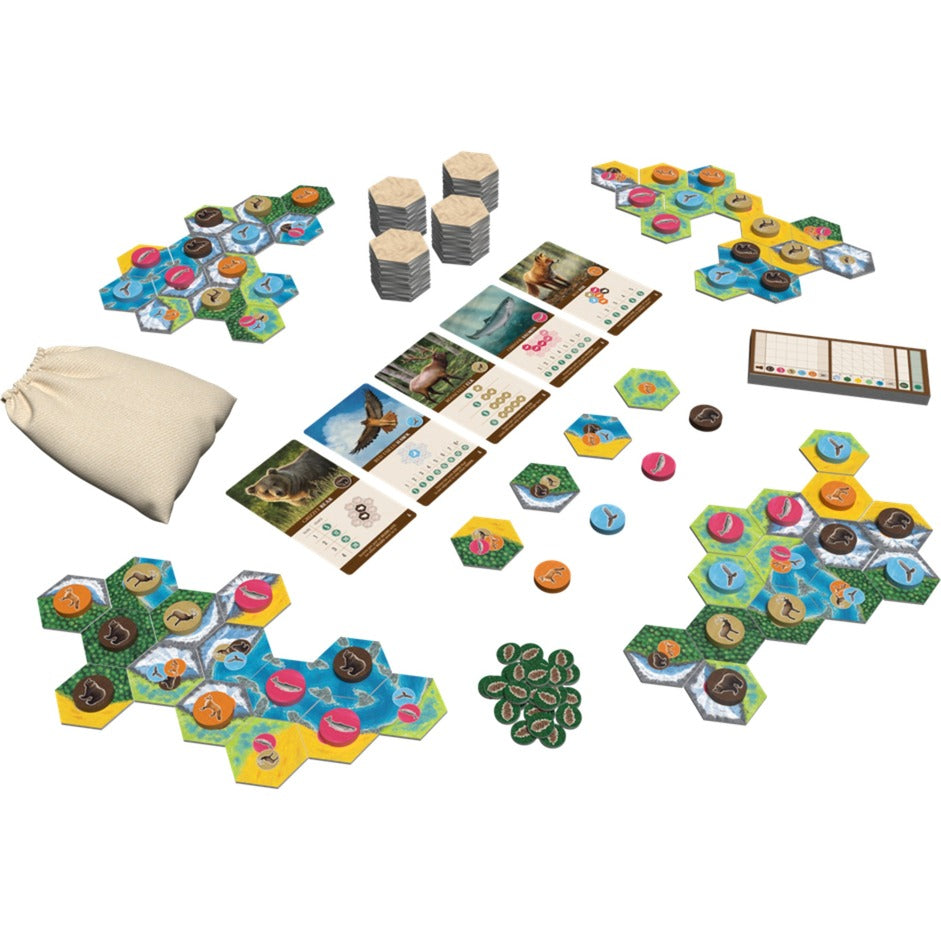 Juego de mesa Asmodee cascadia (inglés, 1 - 4 jugadores, 30 - 45 minutos, a partir de 10 años)