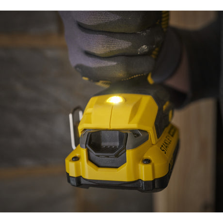 Atornillador taladro percutor Stanley Fatmax V20 18V (negro amarillo, 2 baterías y cargador incluidos, con estuche)