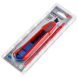 Knipex cutix cortador de cajas de cuchillos universal (rojo azul, incl. 2 hojas de cuchillo)