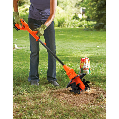 Black+decker black decker betl1820l-qw - cultivador de jardín a batería - 18v li-ion - ancho de trabajo 22cm - diseño ergonómico