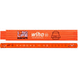 Metro plegable para electricista Wiha, varilla de medición de larga duración de 2 m (naranja)