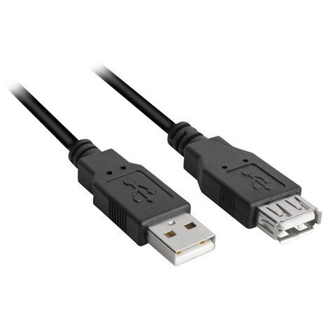 Cable alargador Sharkoon USB 2.0 (negro, 1 metro, doble blindaje)