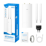 Cudy Outdoor 4G LTE Cat 6 AC1200 Wi-Fi Gigabit Router (blanco, PoE, malla, aplicación)