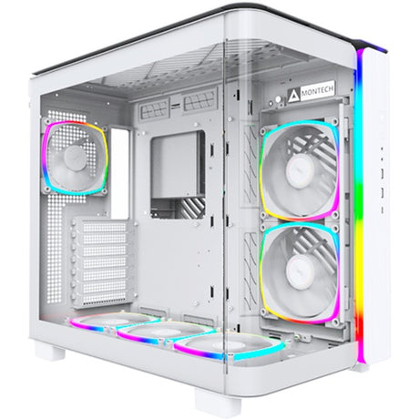 Carcasa torre midi montech king 95 pro (blanca | 2x USB-A | 1x USB-C | RGB | vidrio templado)