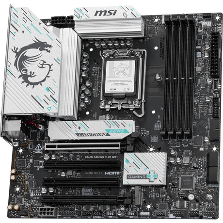 Placa base MSI B860M Gaming Plus WiFi Socket 1851 (RAID, 5GB-LAN, WiFi 7, BT, Sonido, µATX)