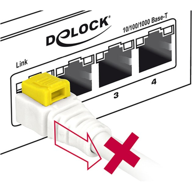 Delock cable de conexión rj-45 seguro con cat.6a (blanco, 85331, 1 metro)