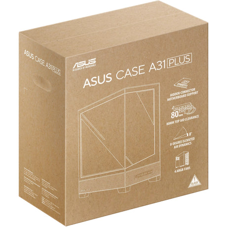 Carcasa de torre midi Asus a31 plus (blanca | 2x USB-A | 2x USB-C | vidrio templado)