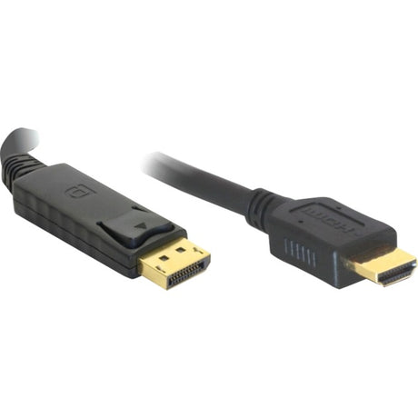 Delock displayport > adaptador HDMI de alta velocidad (negro, 3 metros, pasivo, 4k, chapado en oro)